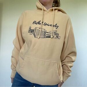 MV Sport Butter yellow Bethel University Hoodie